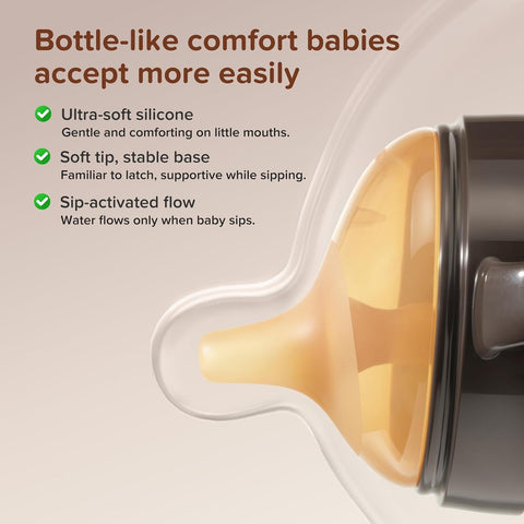 Thyseed Spill-Proof Weighted Straw Sippy Cup, Baby Transition Trainer, Soft Silicone Spout, BPA-Free, 6m+, 10 oz, 2 Pack