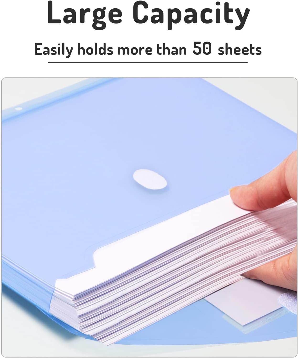Forvencer Binder Pocket, 5 Pack Super Heavyweight Poly Binder Pocket Binder