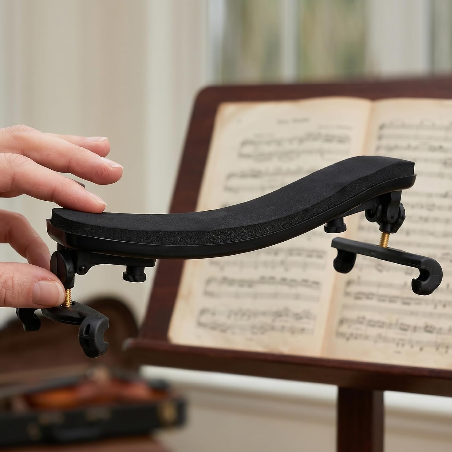 NANYI 1/2 Violin Shoulder Rest for Students, Collapsible Adjustable