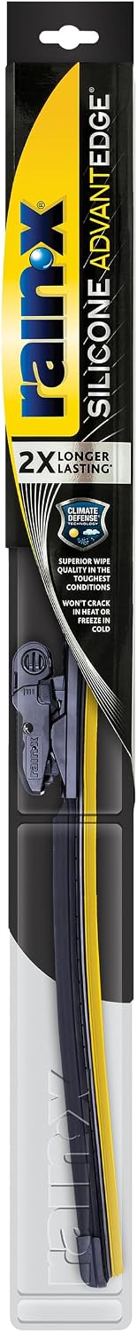 Rain-X Silicone AdvantEdge Wiper Blade 22" Windshield Wiper Blades Replacement, All-Weather Performance Lasts 2X Longer, Premium Beam, Installock Adapter for Easy Fit (Pack of 1)