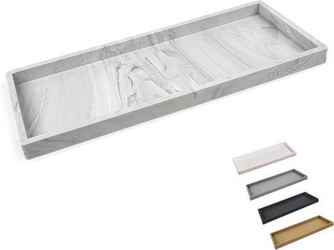 Spacewiser Silicone Countertop & Vanity Tray – 11.7” Bathroom Counter Tray