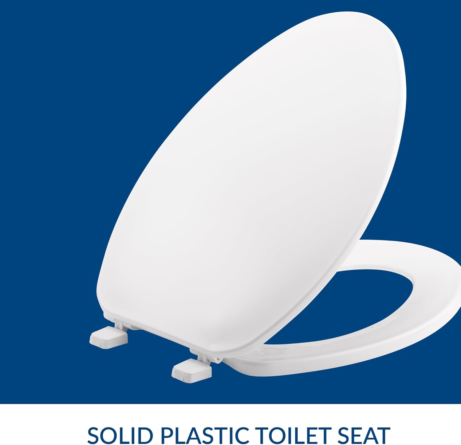 Bemis 170 Durable Plastic Toilet Seat, Elongated, White