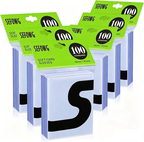 600ct Clear Card Sleeves for Trading Cards, Baseball Sports Soft Sleeves