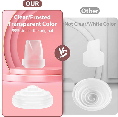 4Pack Silicone Duckbill Valve & 2Pack Silicone Diaphragm Compatible with Momcozy M5 Wearable Breastpump, Electric Breast Pump Replacement Parts for M5, Breastfeeding Essential Accessories
