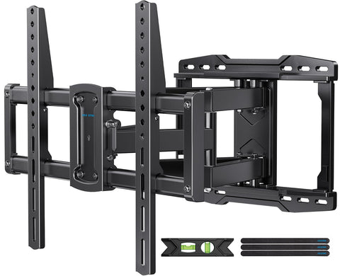 USX STAR UL Listed Full Motion TV Wall Mount Bracket for Most 37-86 inch TVs, Swivel Tilt Extension Level TV Mount, Max VESA 600x400mm, Holds up to 132lbs & 16" Wood Studs with Hole Drilling Template