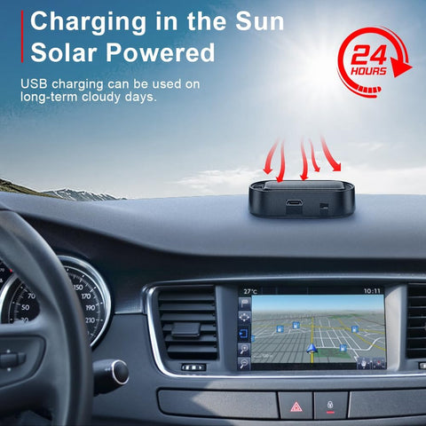 ELECTOP Car Solar Power Simulated Dummy Alarm, Anti-Theft LED Flashing Security, Automotive Warning Safety Light with USB Charging Port, 2PCS (Red)