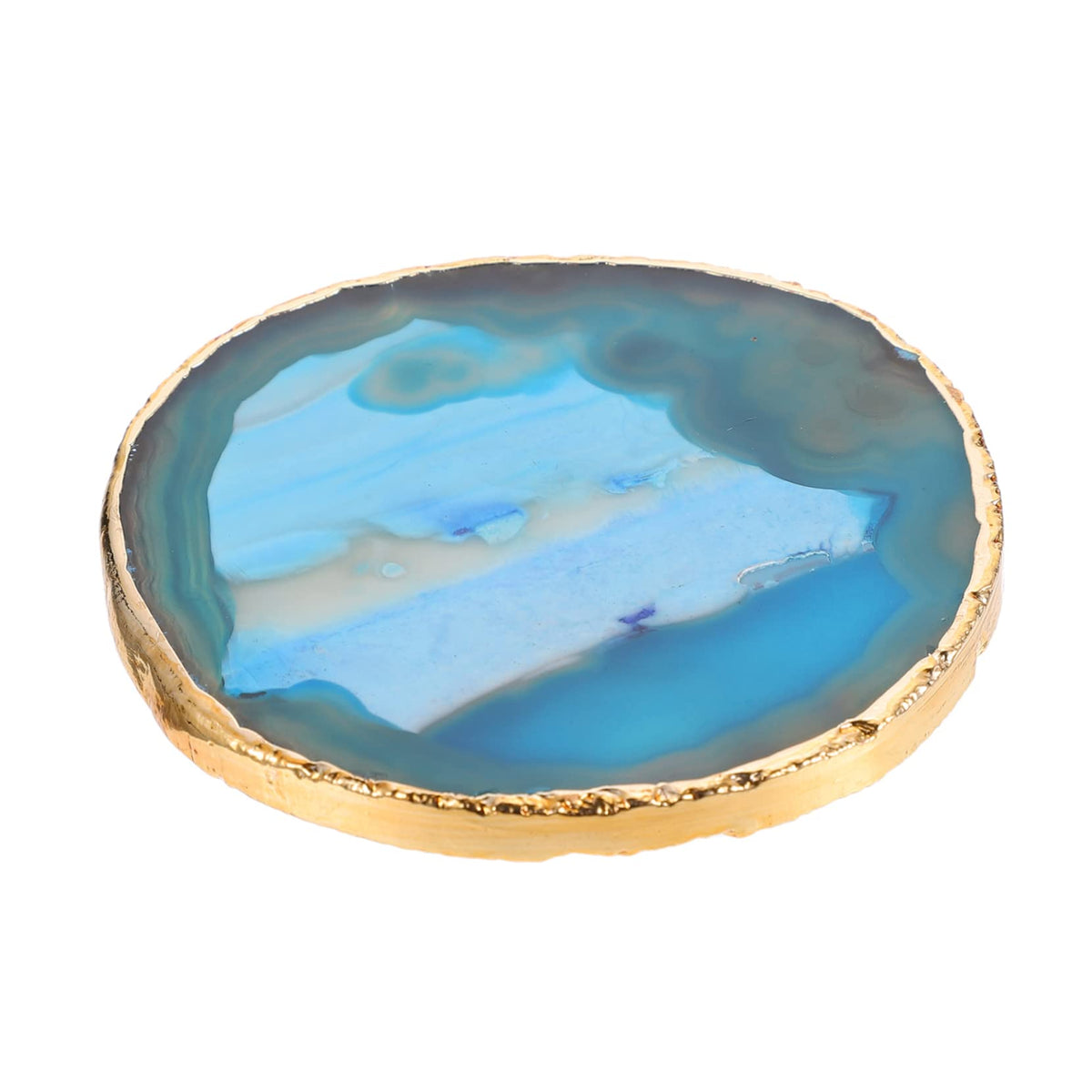 Unomor 3pcs Jade Coaster Agate Coasters for Drinks Coasters for Coffee Table Green Home Decor Tea Coaster Coffee Coasters Coffee Cup Rack Marble Coaster Natural Rough Agate Core Pad