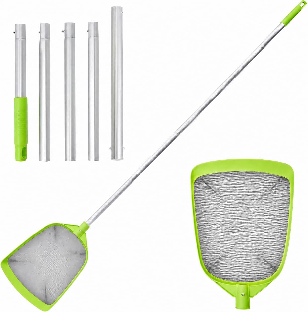 Sepetrel Pool Skimmer Net- Total Length 72 inches Rake with Pole,Accessories for Cleaning Inground/Above Ground Swimming Pool, Pond,Spa and Hot Tub Leaf Debris
