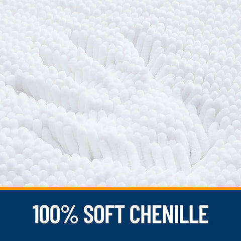 OLANLY Small Bathroom Rugs 30x18, Extra Soft Absorbent Chenille Bath Rugs