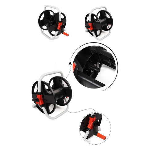 ＡＷＨＡＯ Hose Reel Cart Pipe Storage Rack Resistant Household Prevent Twisting Water Hose Holder Pipe Organizer for Patio Lawn Farm, KM01 15M
