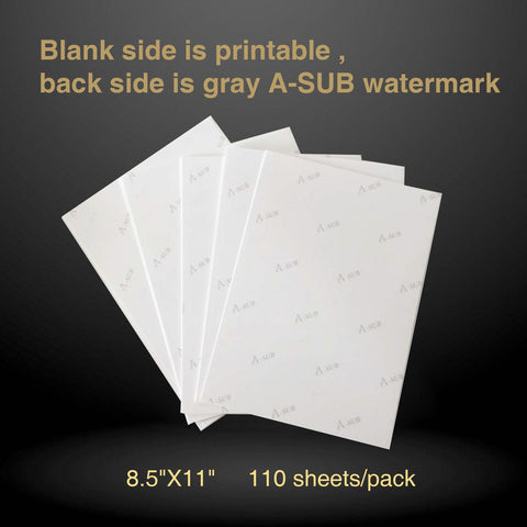 A-SUB Sublimation Paper 8.5x14 Inches 110 Sheets ONLY Compatible with Sublimation Printer and Sublimation Ink 125g