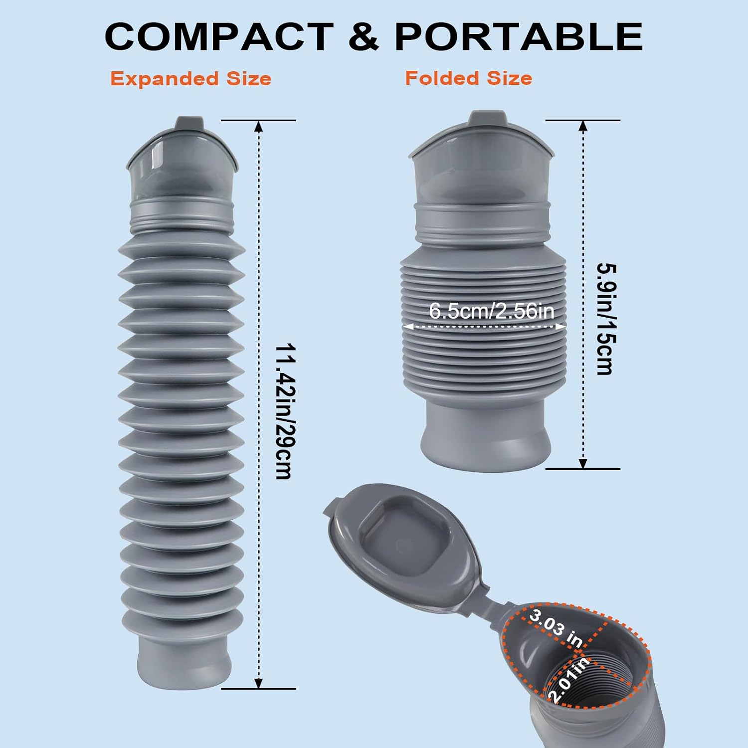 Pee Bottles for Men,Portable Urinal for Men,Collapsible Urine Bottle 750ML