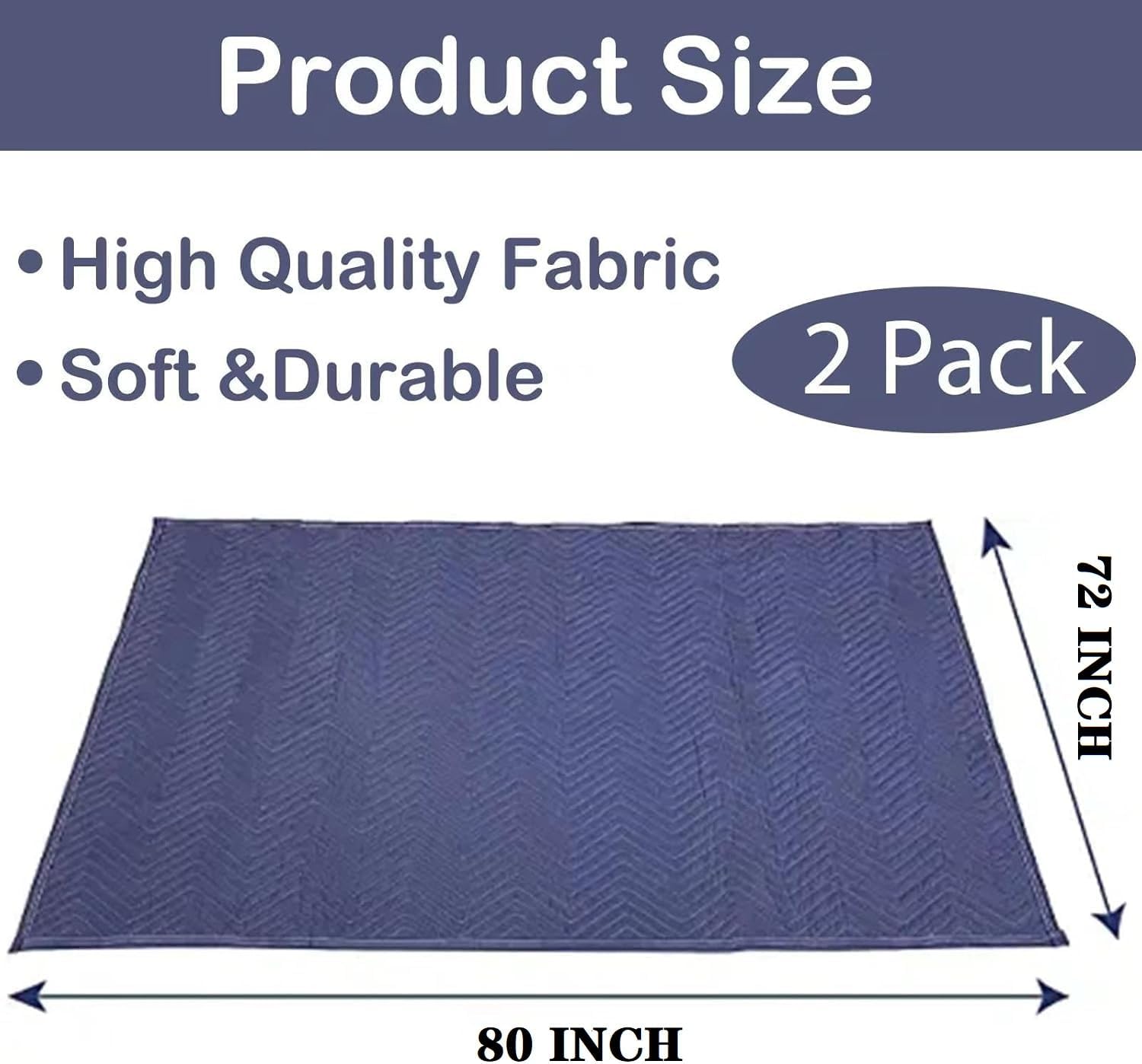 PONGHEI 2 Moving Blankets 80"x 72" Heavy Duty Packing Blankets for Shipping Thick Furniture Wrapping for Moving Supplies Professional Quilted Shipping