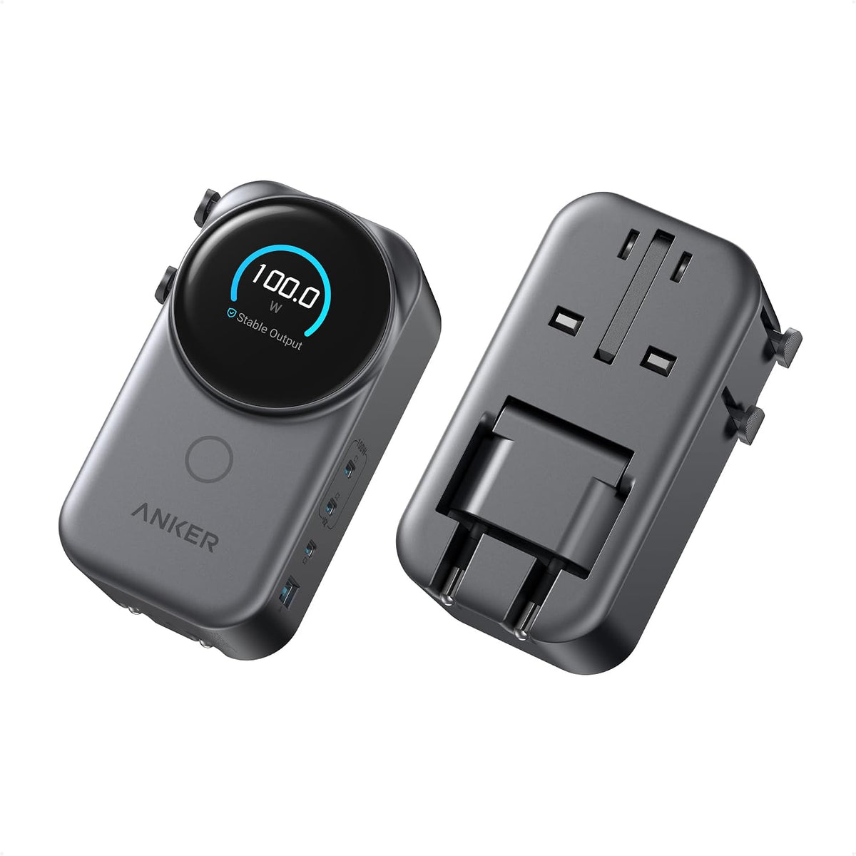 Anker Universal Charger, 100W GaN USB C Travel Fast Charging, No AC Outlet