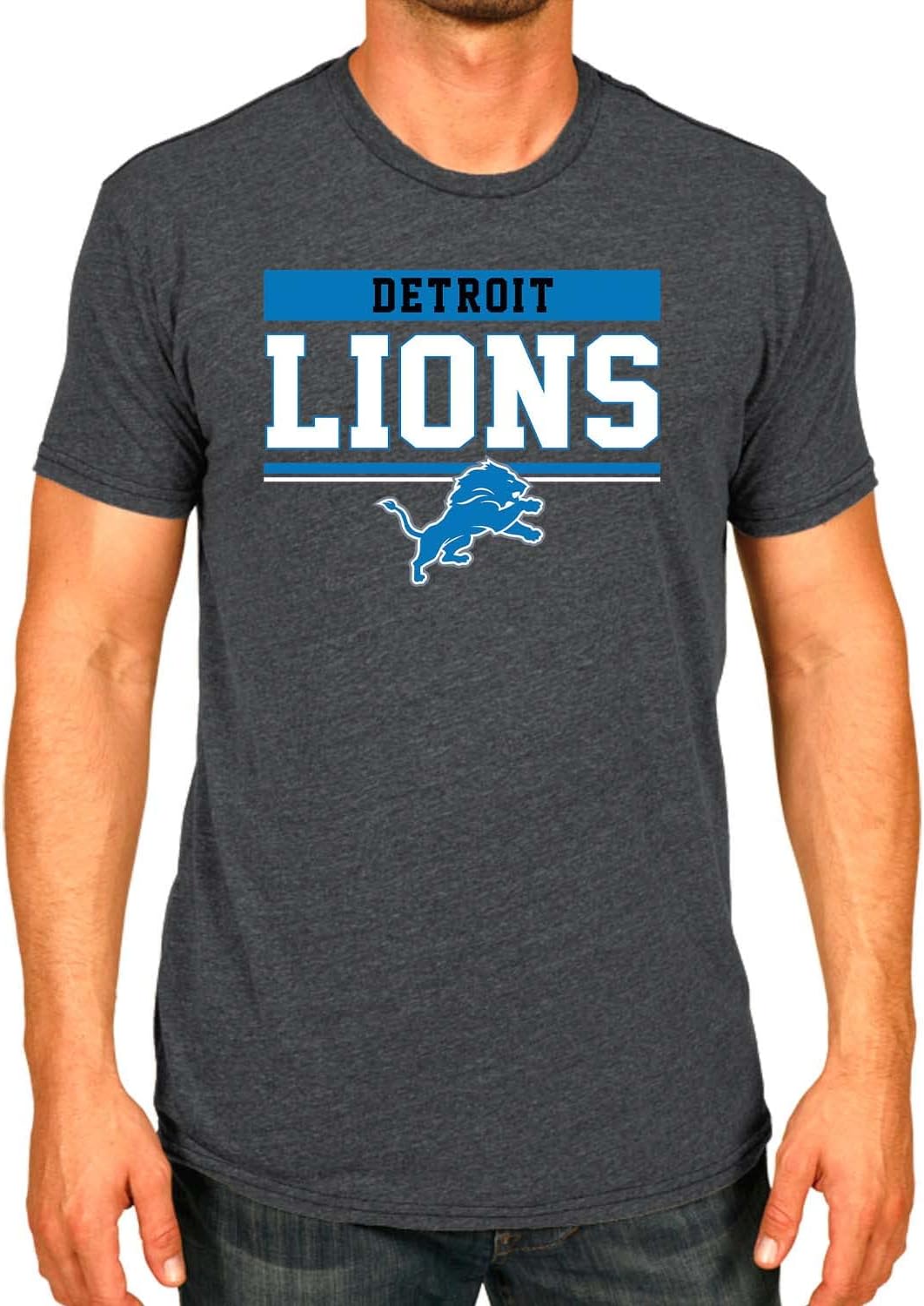 NFL Charcoal T-Shirt for Men and Women - Cotton Blend Tagless Tee