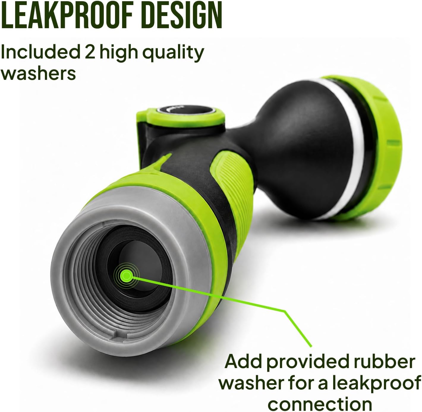 Garden Hose Nozzle Heavy Duty - 10 Patterns Garden Hose Sprayer Nozzle