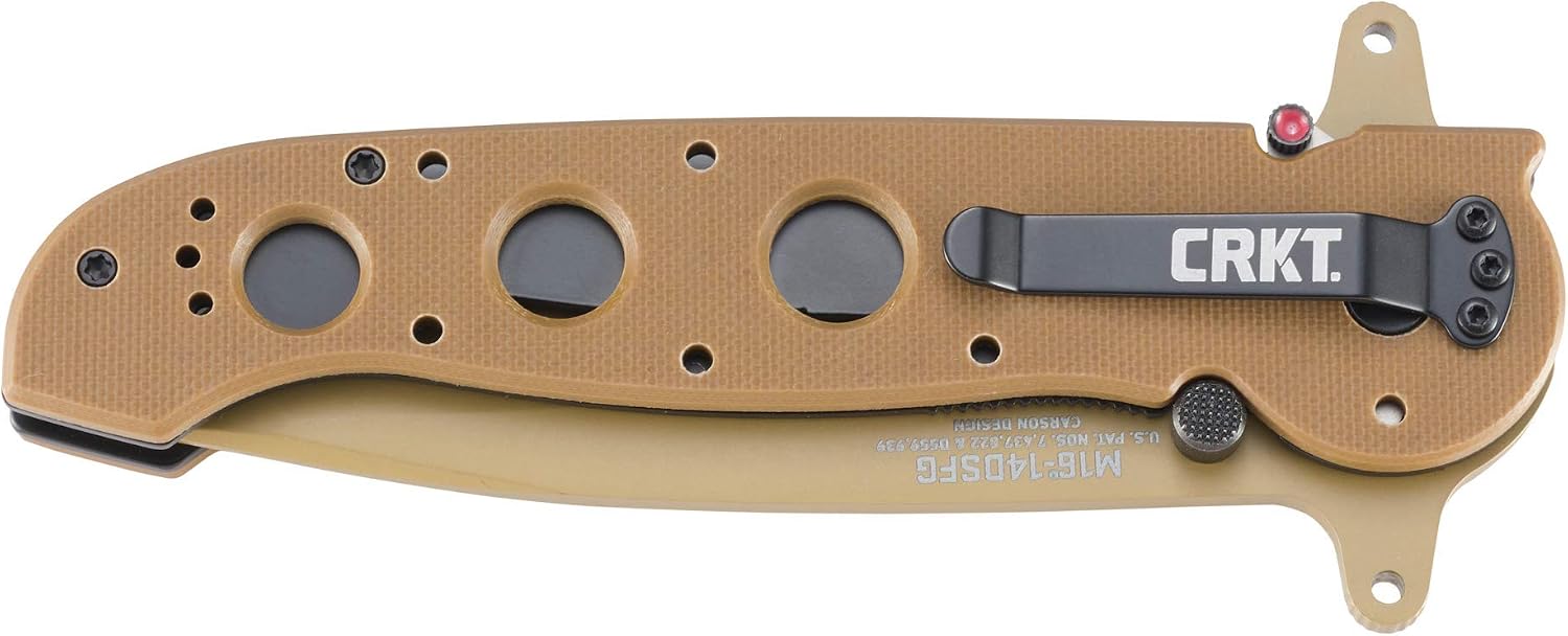CRKT M16-14DSFG Folding Knife with Liner Lock, Desert Tan, M16-14DSFG