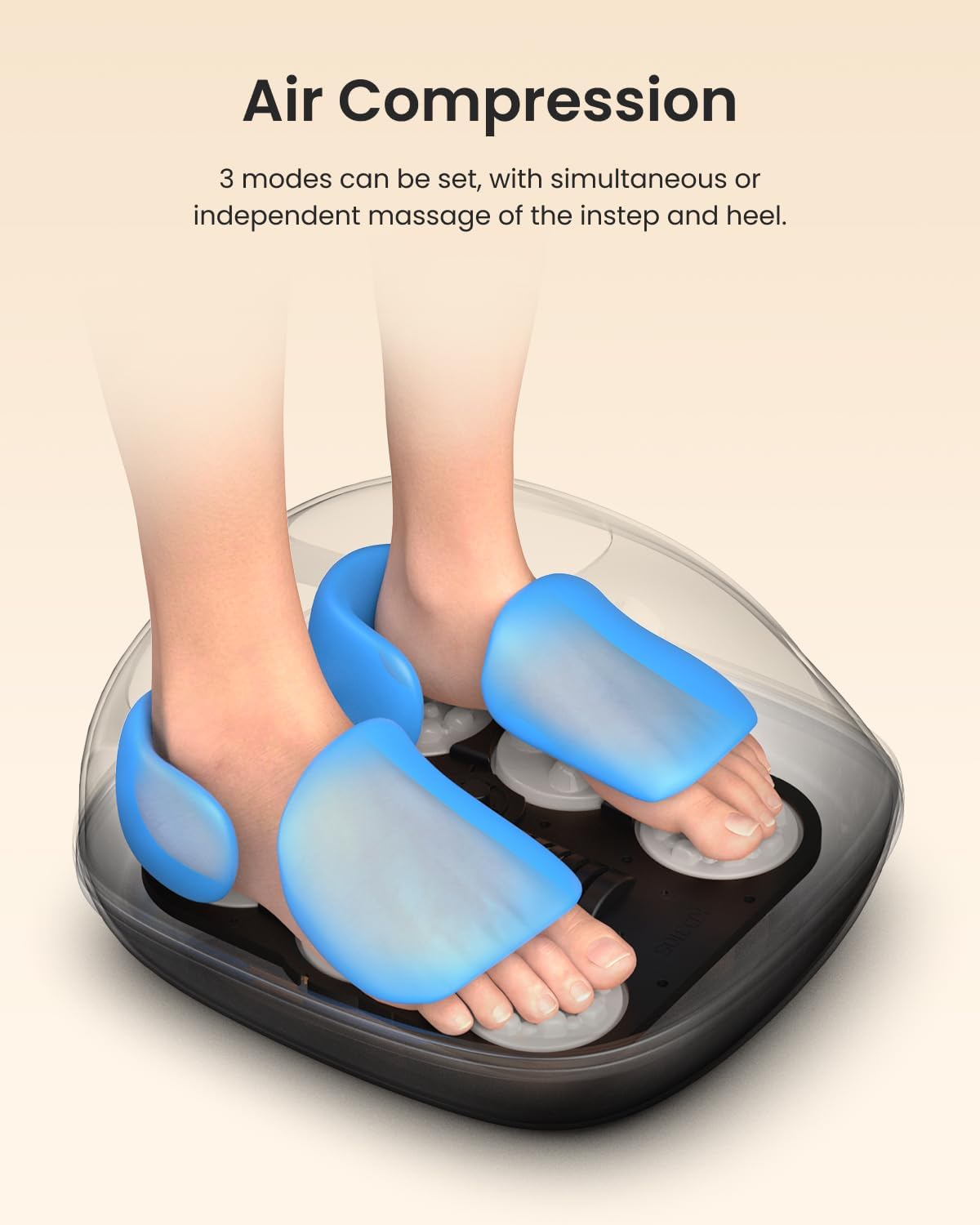 RENPHO Shiatsu Foot Massager with Heat, 3 Compression Levels, Deep Kneading