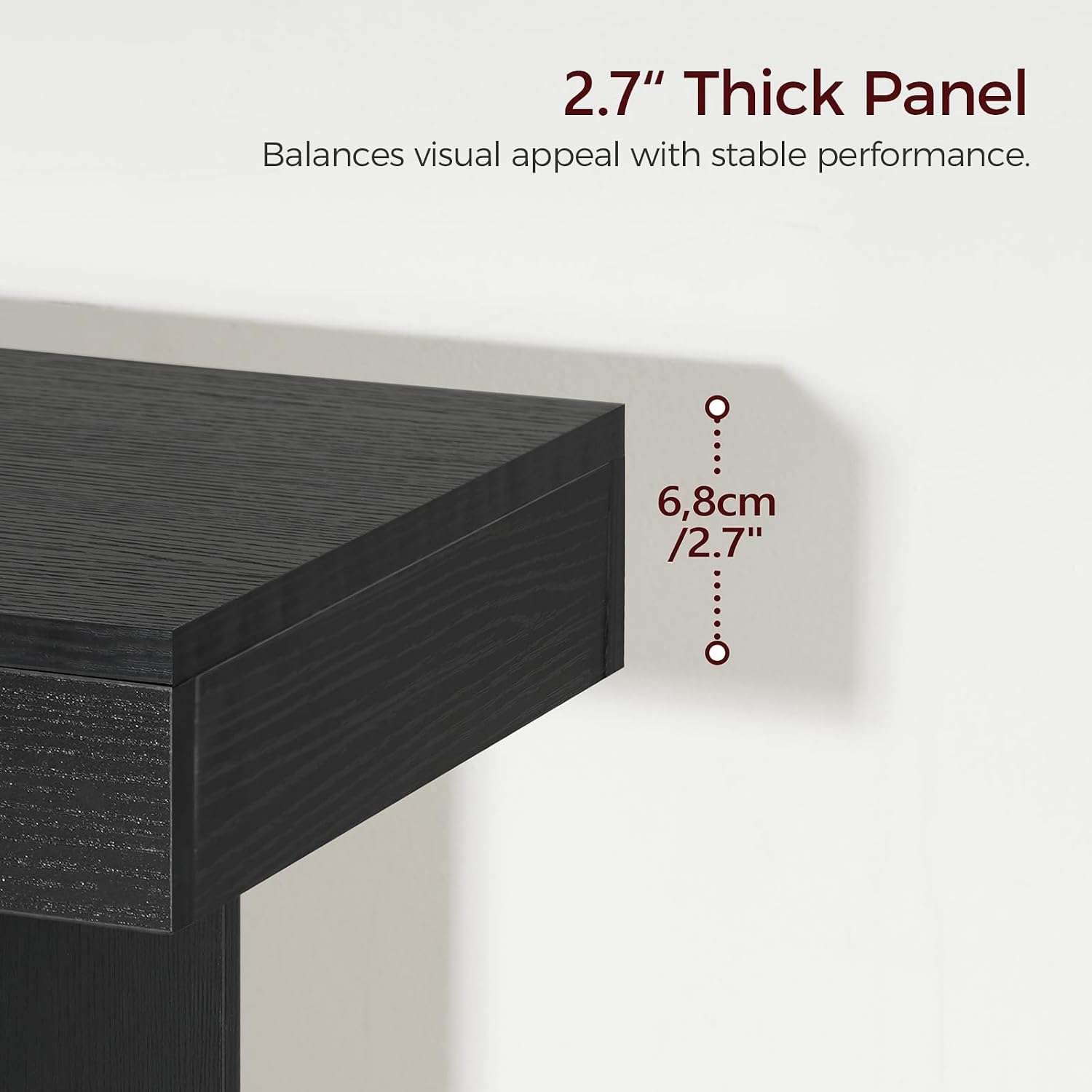 MAHANCRIS Modern Console Table, 39.4" Black Rectangular Entryway Table
