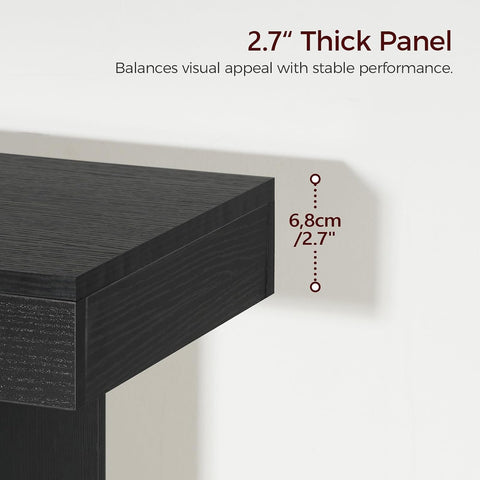 MAHANCRIS Modern Console Table, 39.4" Black Rectangular Entryway Table
