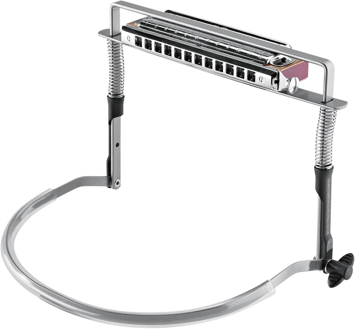K&M Konig & Meyer 16410.000.11 Harmonica Holder - Industry Standard - Hands Free Harp Neck Brace and Sturdy Frame - Professional Grade for all Musicians - German Made - Nickel Finish
