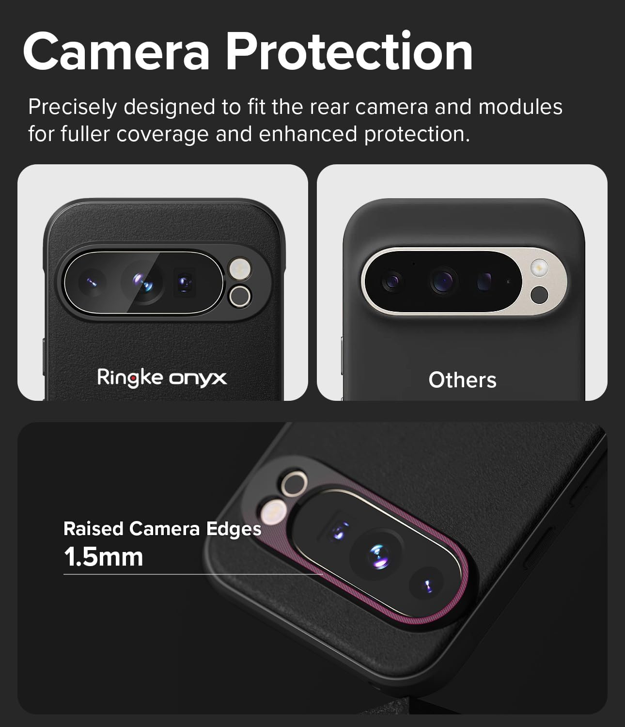 Ringke Onyx [Compatible with MagSafe] Designed for Google Pixel 9 Pro XL Case, Anti-Fingerprint Technology Prevents Oily Smudges Non-Slip Enhanced Grip Precise Cutouts for Camera - Magnetic Black