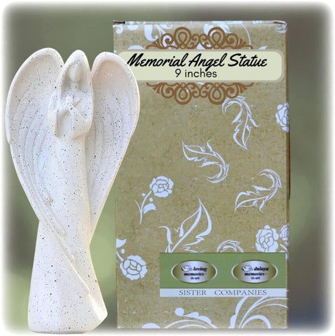 Angel Statue Sympathy Gift, Memorial Figurine for Healing and Comfort, Bereavement Remembrance Keepsake to Honor and Celebrate the Life of a Loved One, Condolence Gift for Family, Friends, Coworkers