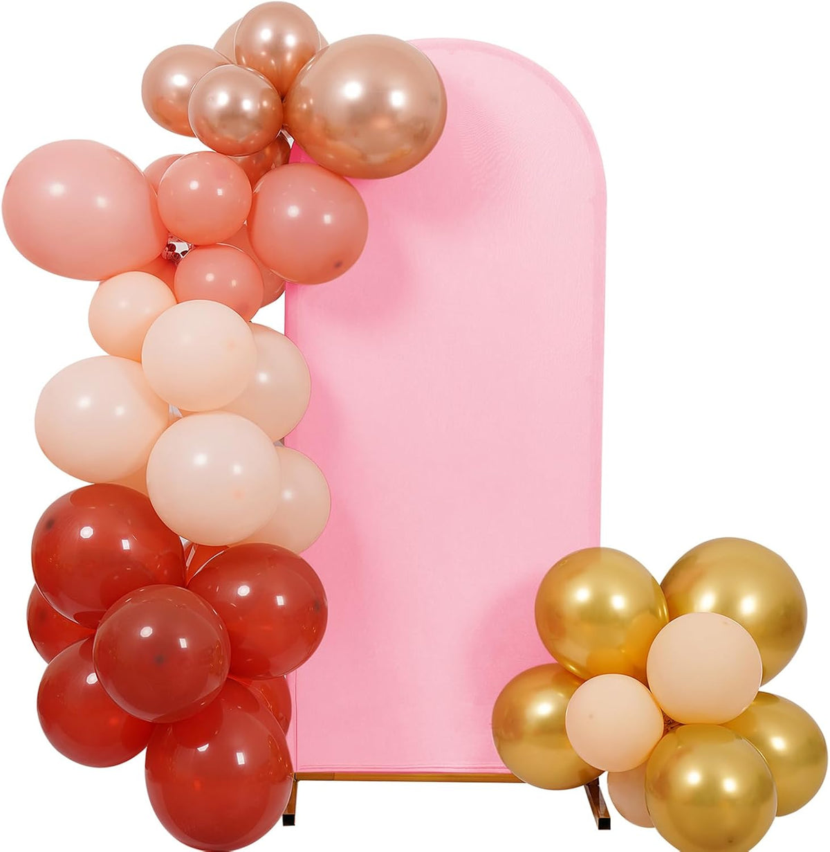 Peomeise 5FT Wedding Arch Cover，Pink Arch Backdrop Cover Stretchy Spandex Backdrop Stand Covers for Birthday Party Ceremony Banquet Decor(60" L x 31.2" W)