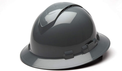 Pyramex Ridgeline Full Brim Hard Hat 4 Point Ratchet Vented