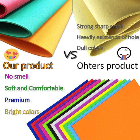 84PACK Foam Craft Sheets 8.5x5.5 inch Eva Color Bulk Foam Paper Set for Art Craft Projects DIY Handcraft by MEARCOOH