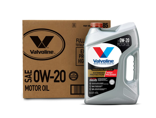 Valvoline Extended Protection High Mileage with Ultra MaxLife Technology 0W-20 Full Synthetic Motor Oil 5 QT, Case of 3