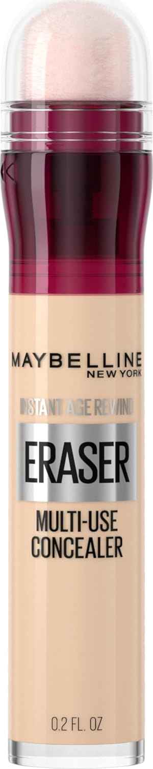 Maybelline Instant Age Rewind Eraser Dark Circles Treatment Multi-Use Concealer, 100, 1 Count (Packaging May Vary)