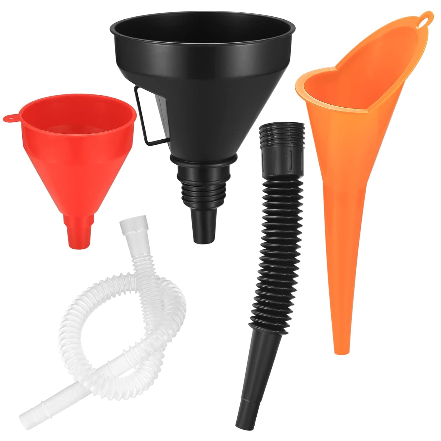 3 Pcs Automotive Funnels Set, Wide Mouth Fuel Funnels,Oil Funnel Set