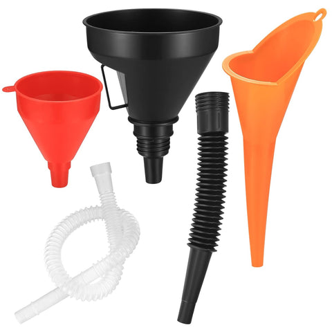 3 Pcs Automotive Funnels Set, Wide Mouth Fuel Funnels,Oil Funnel Set