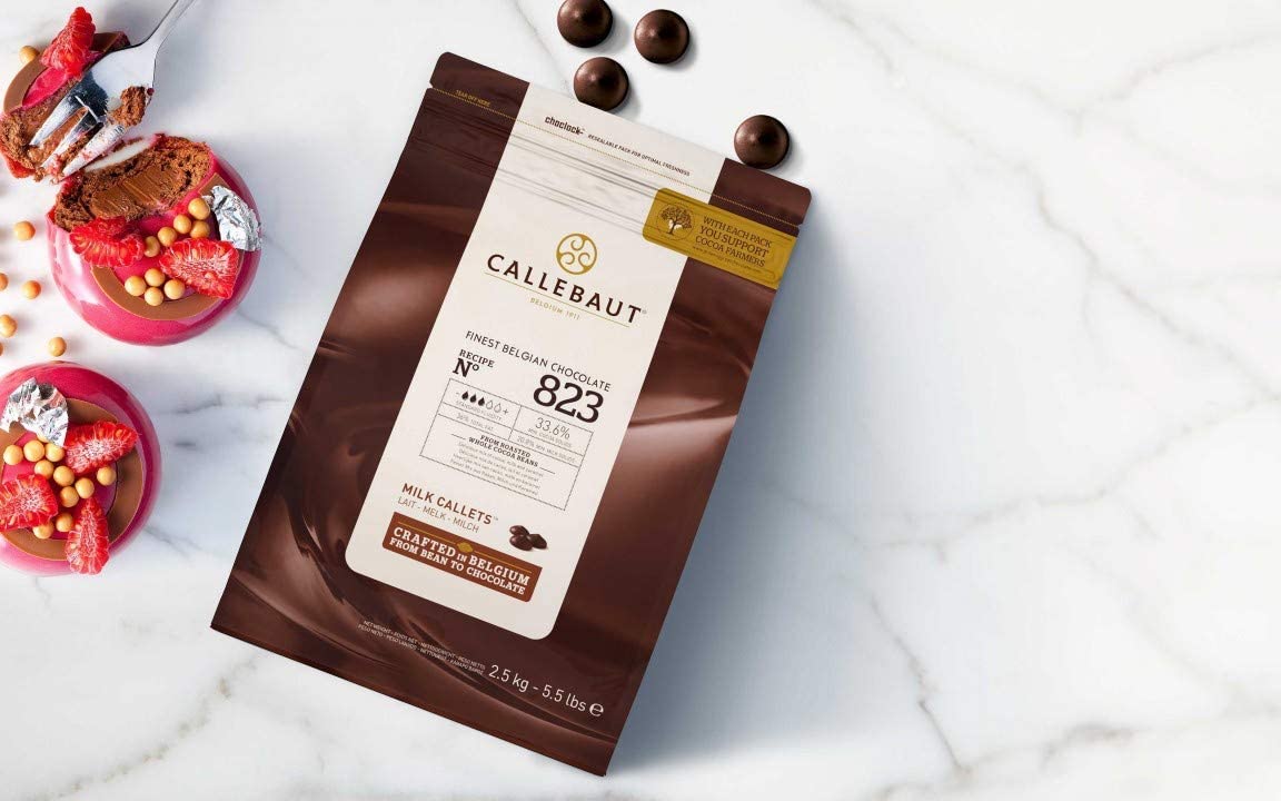 Callebaut No. 823 Finest Belgian Milk Chocolate Callets 2.5kg Bag
