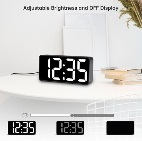 DreamSky Small Digital Alarm Clock for Bedroom, Large Big Numbers Display