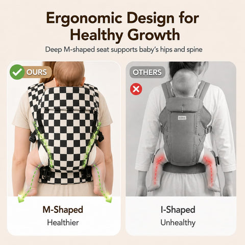 Baby Carrier Newborn to Toddler,Cotton Infant Carrier,7-40lbs Baby Carrier