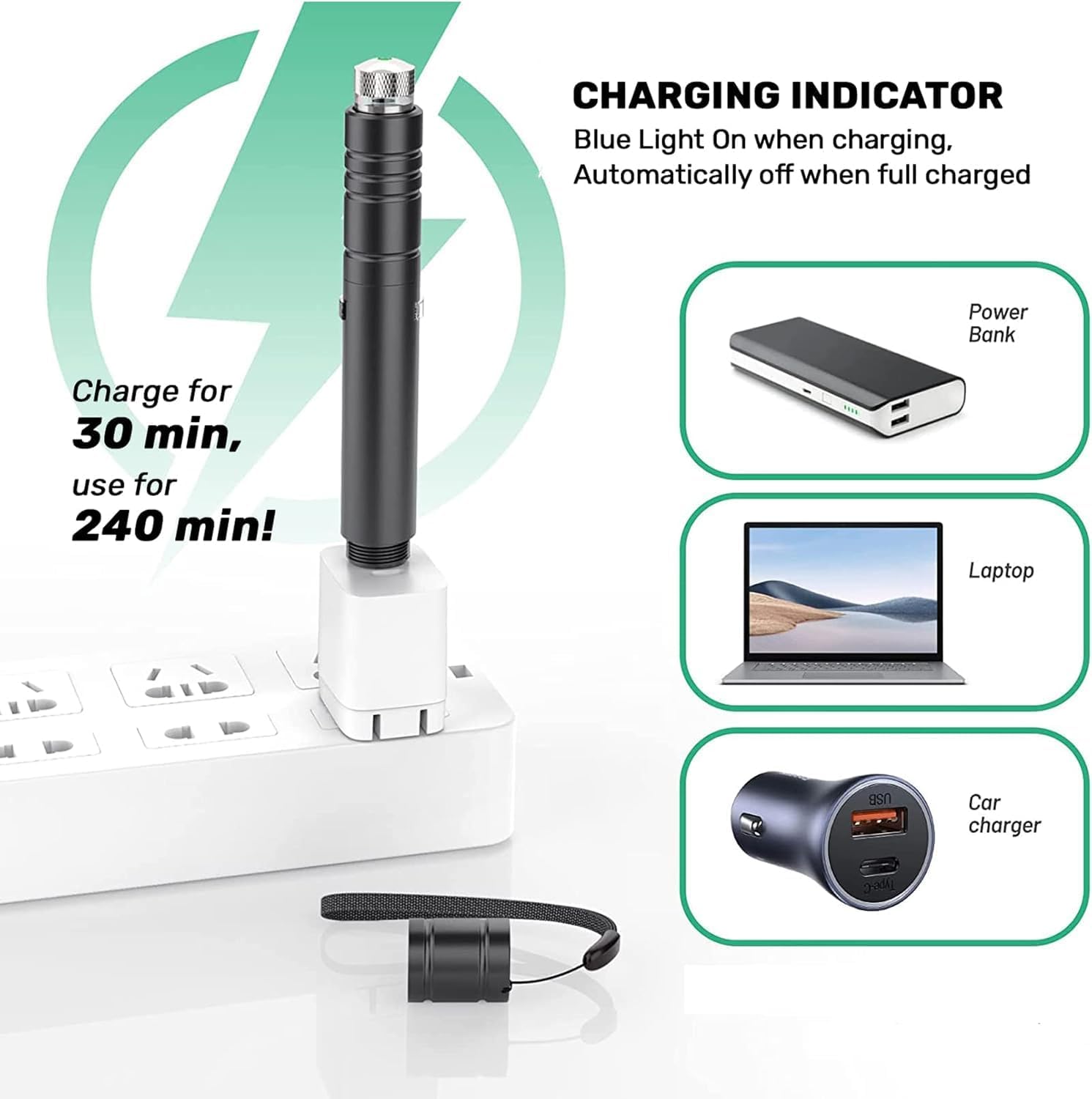 IVVTRYI Green Laser Pointer - Rechargeable
