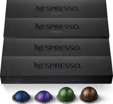 Nespresso Vertuo, Dark Assortment Variety Pack, 40-Count Coffee Pods | Capsules Dark Roast Pack of 1