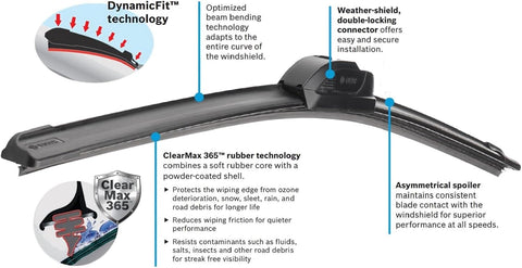BOSCH 26A ICON Premium Beam Wiper Blade; 26" - Single