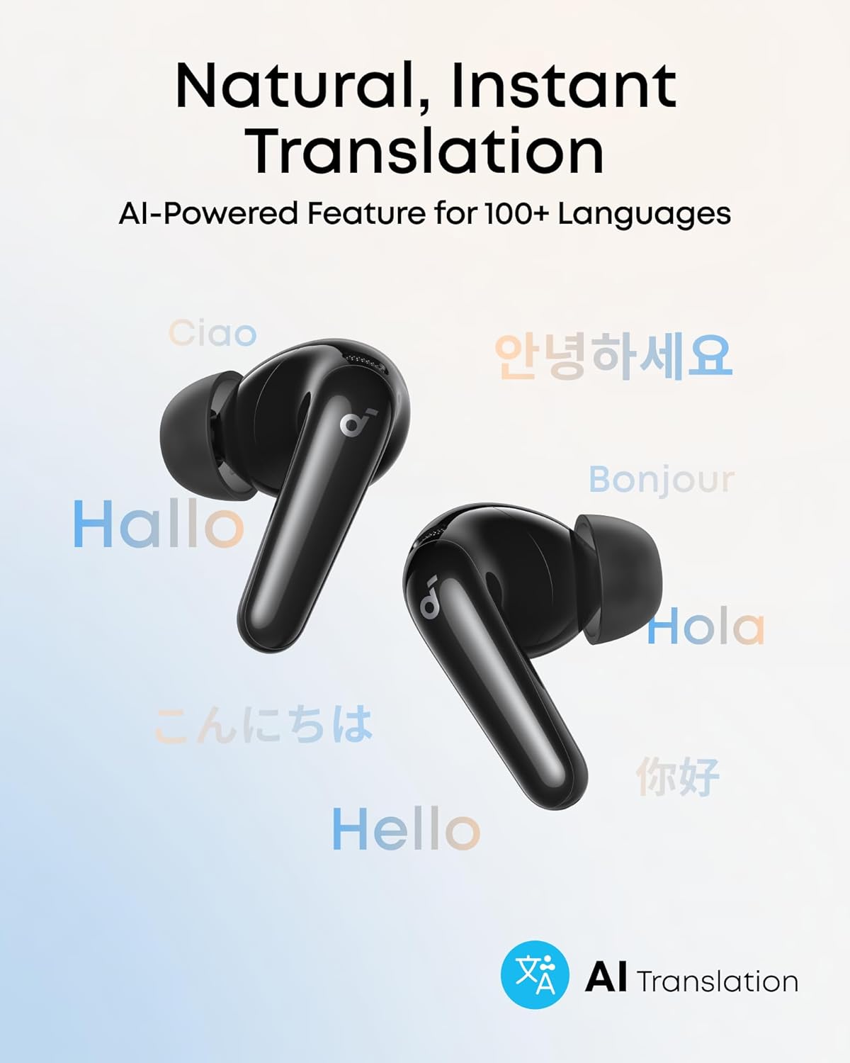 Soundcore P31i by Anker Translation Earbuds with Real-Time Adaptive ANC
