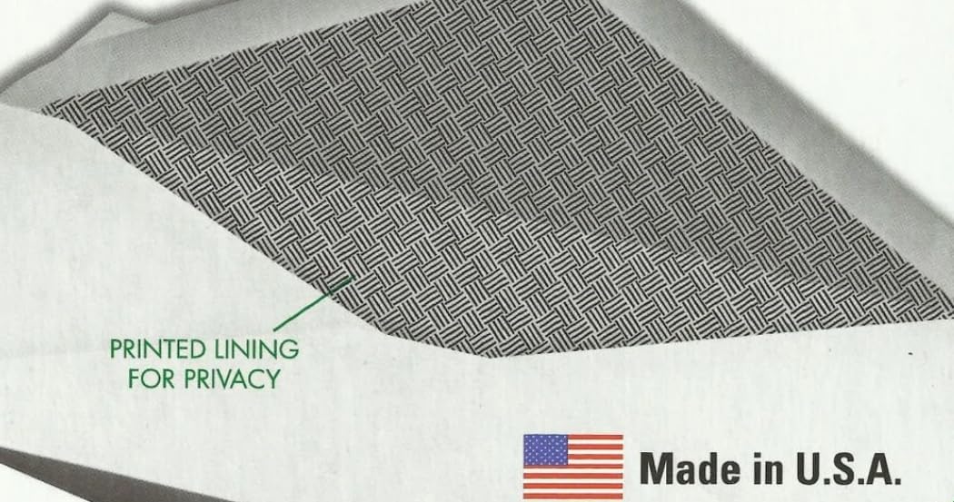 Mead #10 Envelopes, Letter Size, 4-1/8" x 9-1/2", Security Printed Lining for Privacy, Gummed Closure, Windowless, White All-Purpose for Home & Office Mail, 40 Count (75214)
