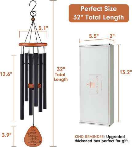 AMBOBE Memorial Sympathy Gifts for Loss of Mom, 32" Memorial Wind Chimes
