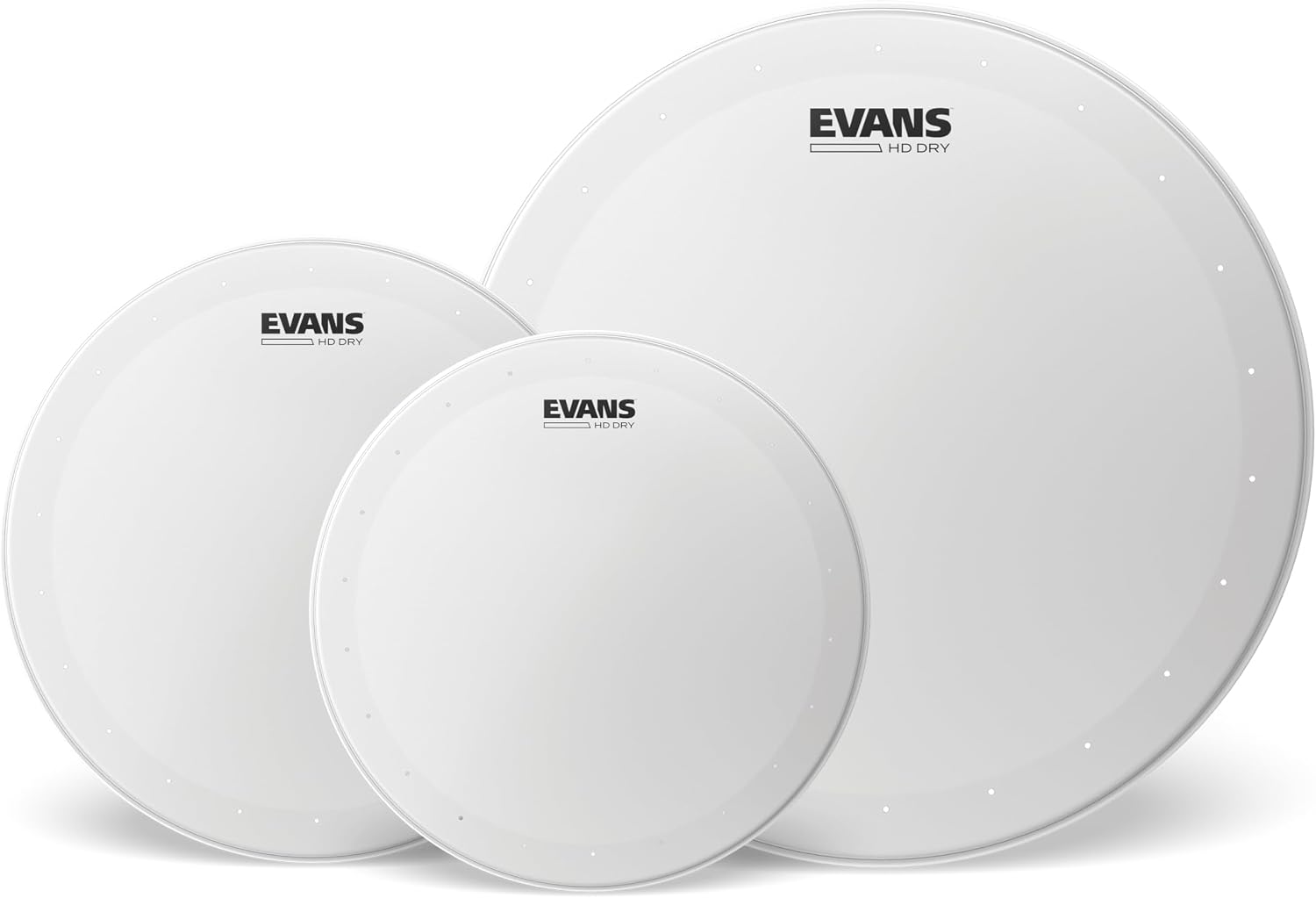 Evans Genera HD Dry Snare Drum Head - 14 Snare Drum Head - Featuring Vent Holes to Control Sustain & Tighten Sound - Overtone Control - Coated with 2 Plies - 14 Inch