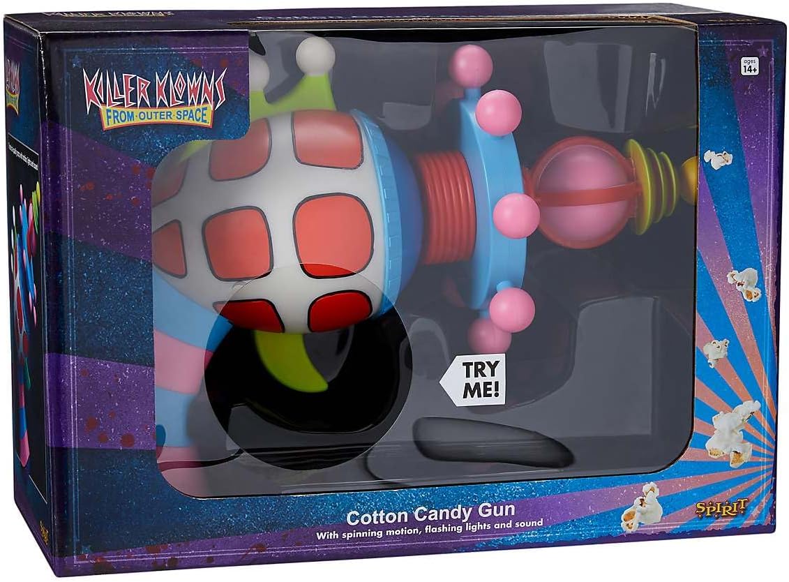 Spirit Halloween Cotton Candy Gun - Killer Klowns from Outer Space, Unisex Adult, One Size Fits Most Standard, Multicolor