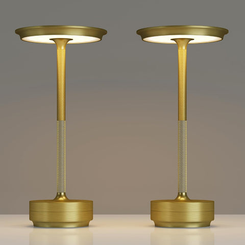 TBBGA 2 Pack Rechargeable Cordless Table Lamp, 5000mAh Battery Table Light