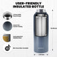 RAYMYLO Insulated Water Bottle 40 oz, Triple Wall Vacuum Stainless Steel (Cold for 48 Hrs), Leak Proof & Non-BPA, Modern Water Flask Jug with Paracord Handle & Straw Spout Lids, Dark Grey