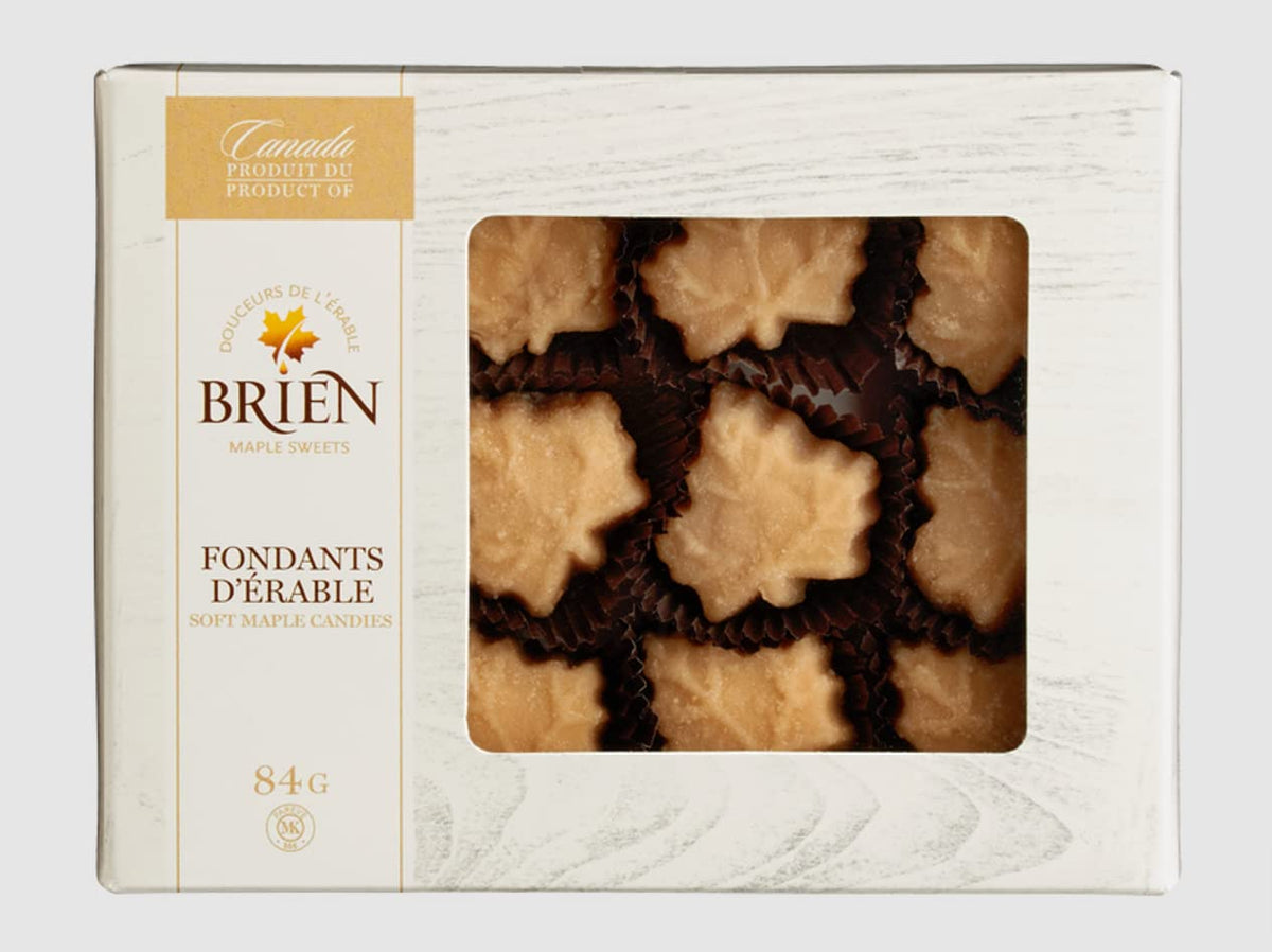 Brien Maple Soft Candy | Maple Sugar Leaf Candy | Vegan Contains No Milk | Made With Grade A Pure Maple Syrup (12 Pieces, Pack of 3)