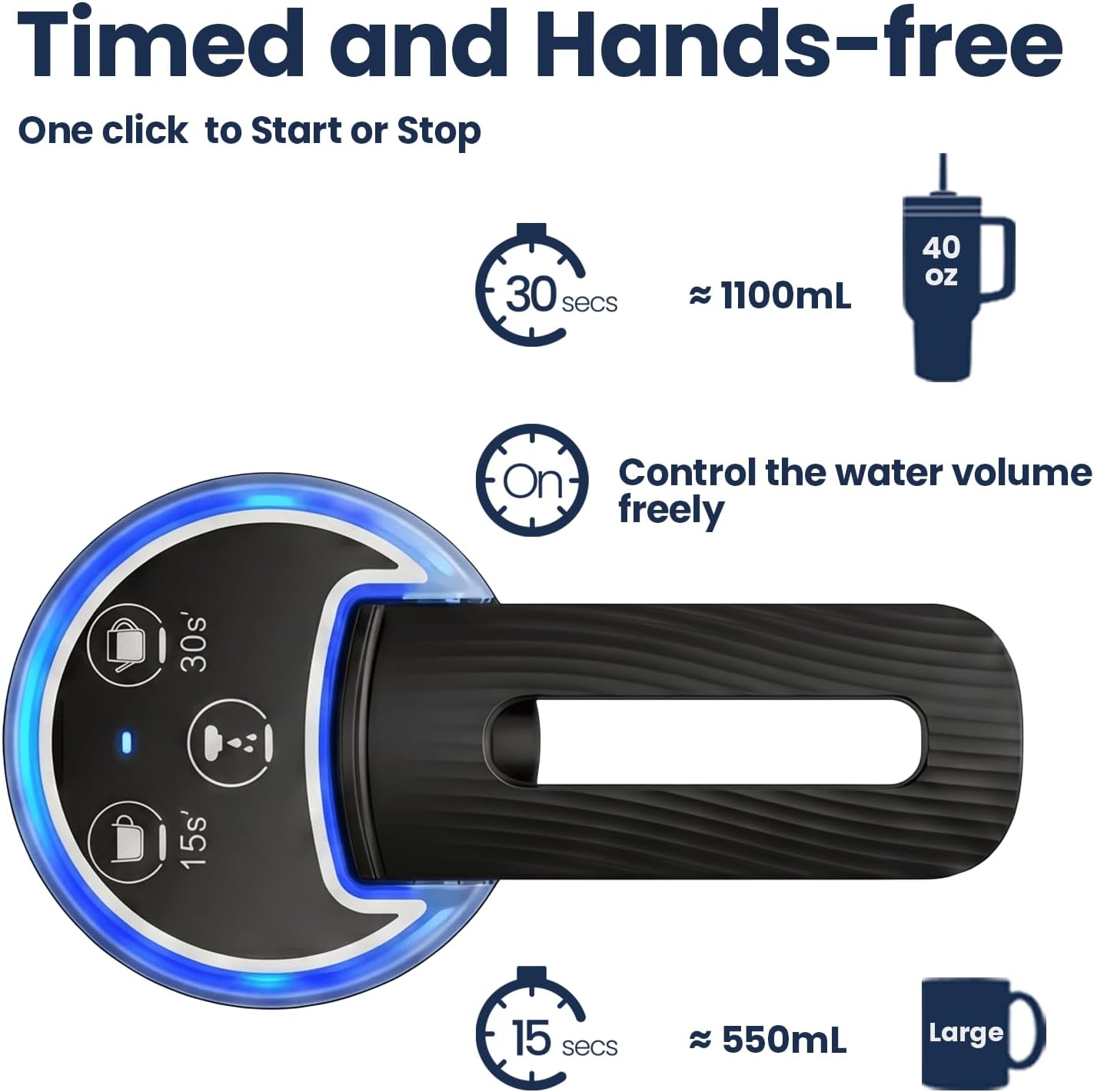 Portable Electric Water Dispenser for 5 Gallon Bottle, Dual Pump High-Speed