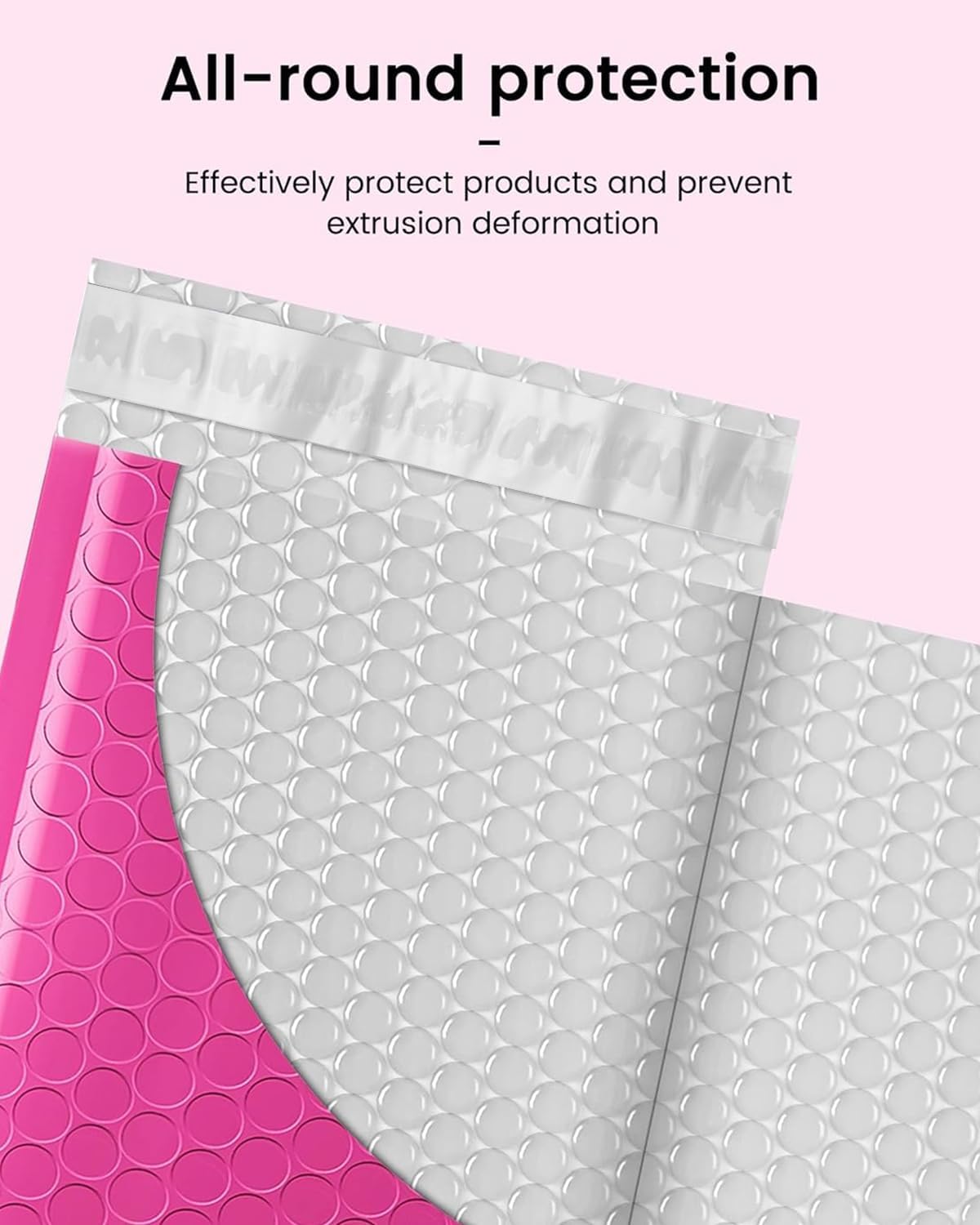 GSSSUSA Pink Bubble Mailers 4x8 Inch 50 Pack Small Padded Envelopes